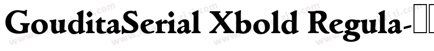 GouditaSerial Xbold Regula字体转换